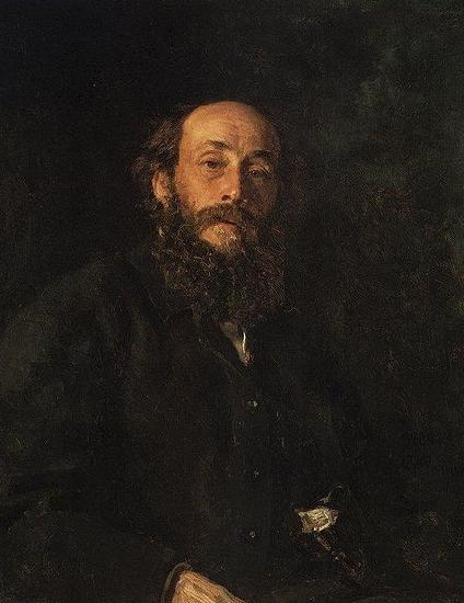 llya Yefimovich Repin Portrait of painter Nikolai Nikolayevich Ghe oil painting image